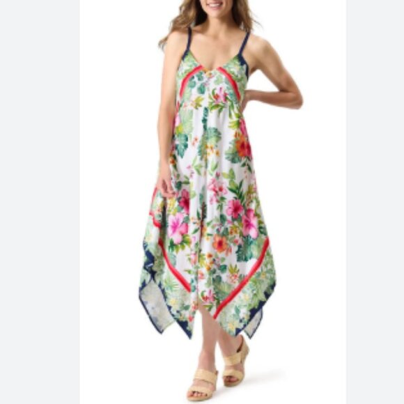 new TOMMY BAHAMA Flora Scarf Dress Cover-Up 253 - Picture 5 of 7
